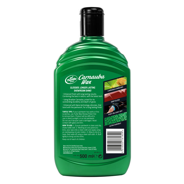 TURTLE WAX CARNAUBA CAR WAX 500ML