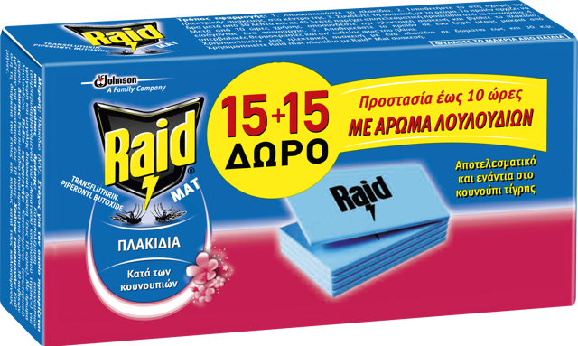 RAID MAT REFILL FLORAL 15+15FR