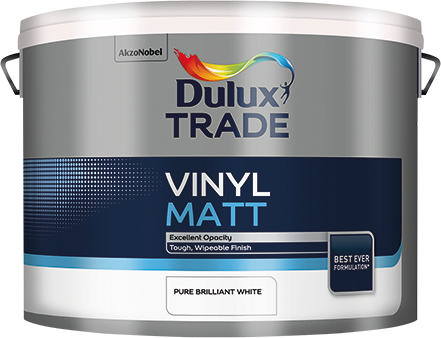 DULUX VINYL WHITE MATT PAINT 750ML