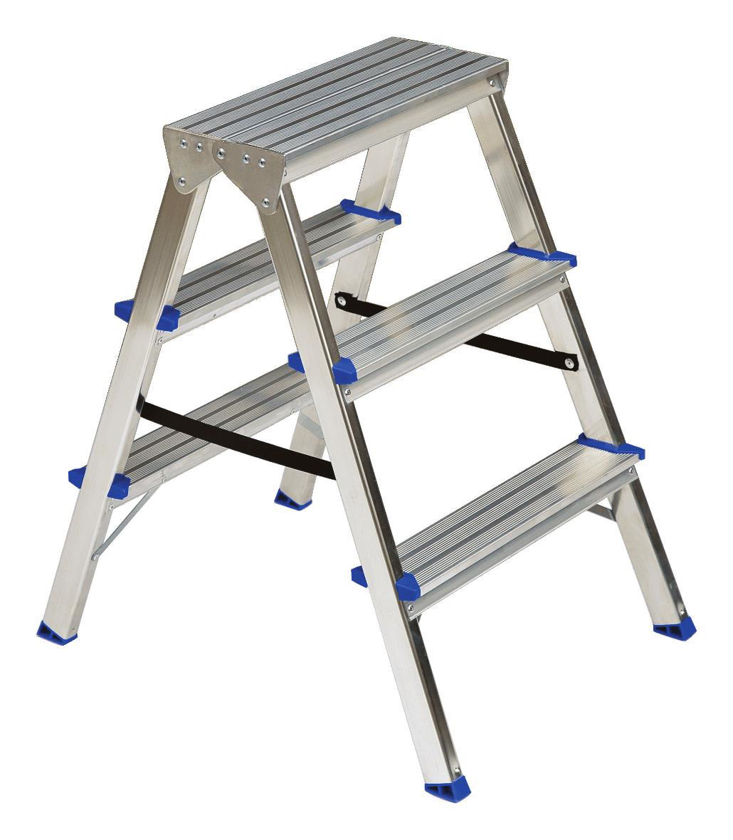 ELKOP DOUBLE SIDE ALUNINIUM LADDER 3 STEPS