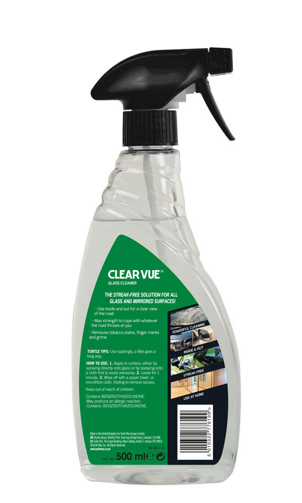 TURTLE WAX CLEARVUE GLASS CLEAN 500ML