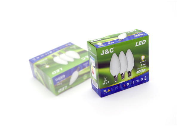 J&C LED C37 5W E14 WW 470lm