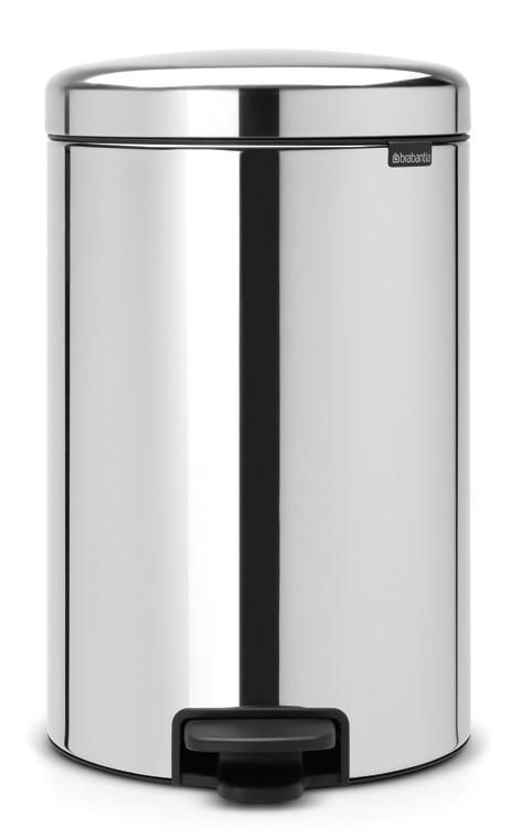 BRABANTIA NEW ICON PEDAL BIN 20 LITRE - BRILLIANT STEEL