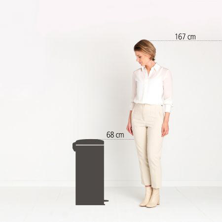 BRABANTIA NEW ICON ΚΑΔΟΣ ΑΠΟΡΡΙΜΑΤΩΝ ΠΕΝΤΑΛ 30L-ΑΣΠΡΟ