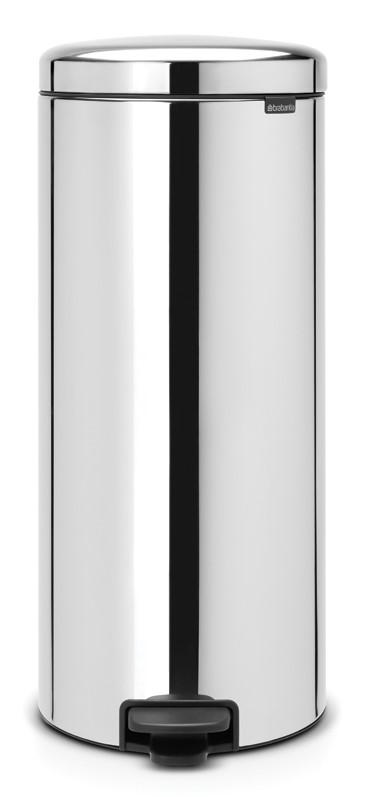 PEDAL BIN NEWICON, 30 LITRE - BRILLIANT STEEL