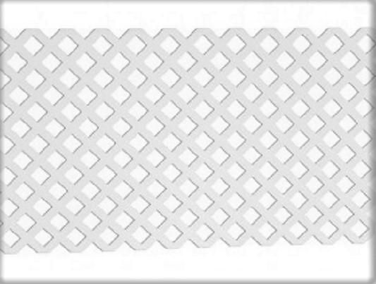 FIXED PLASTIC TRELLIS 0.6M X 1.8M X 18MM WHITE WITHOUT FRAME 