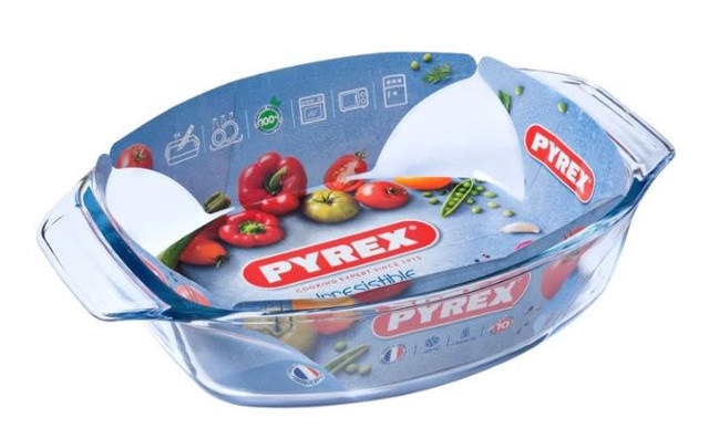 PYREX 412B IRRESISTIBLE OVAL ROASTER 4L