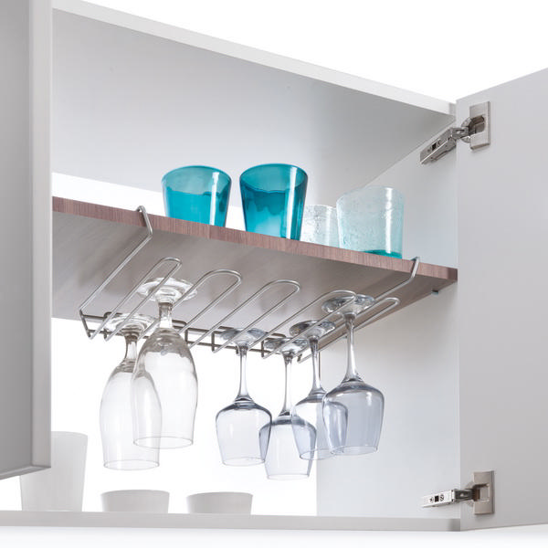 METALTEX MY CRYSTAL UNDERSHELF GLASS HOLDER