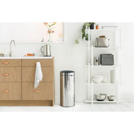 BRABANTIA TOUCH BIN 30L - BRILLIANT STEEL