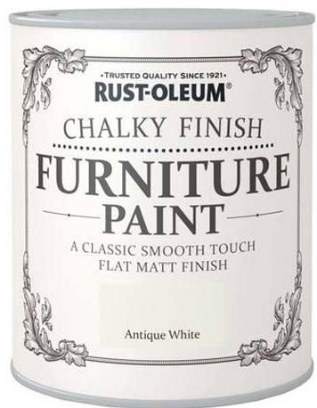 RUST-OLEUM ANTIQUE WHITE CHALKY FINISH FURNITURE PAINT 750ML