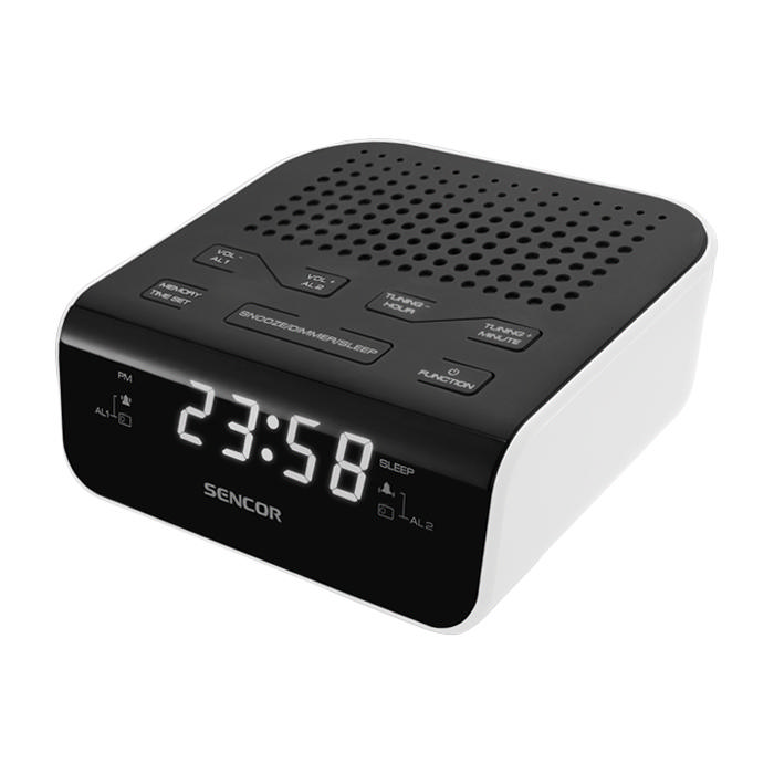 SENCOR RADIOCLOCK WHITE/BLACK