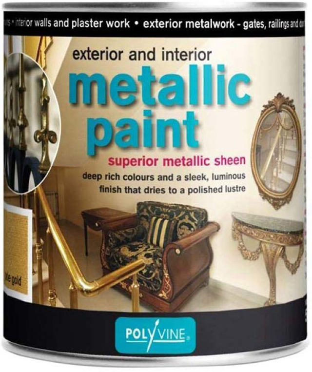 POLYVINE 250ML PEWTER METALLIC PAINT