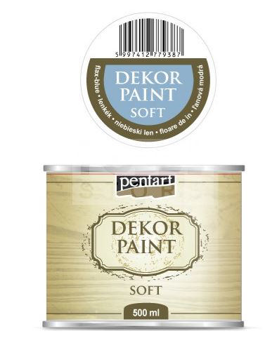 PENTART DEKOR PAINT SOFT 500ML FLAX BLUE