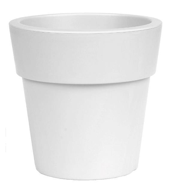 VIOMES LINEA ROUND LOW FLOWERPOT 35X33CM 2OLTR WHITE