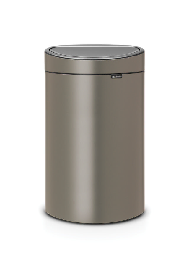 BRABANTIA TOUCH BIN NEW, 40 LITRE - PLATINUM