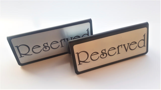 RESERVED TABLE A-FRAME (SET)