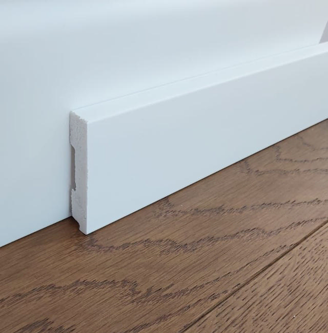 POLIMER SKIRTING 60MM RECESSED WHITE