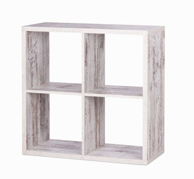 MAX4 2 TIER SHELF 73X73X33CM - WOODEN/WHITE