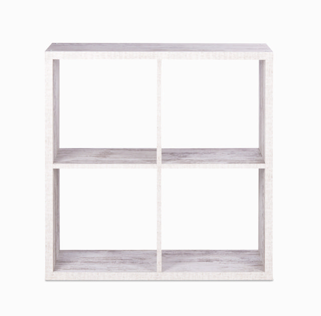 MAX4 2 TIER SHELF 73X73X33CM - WOODEN/WHITE