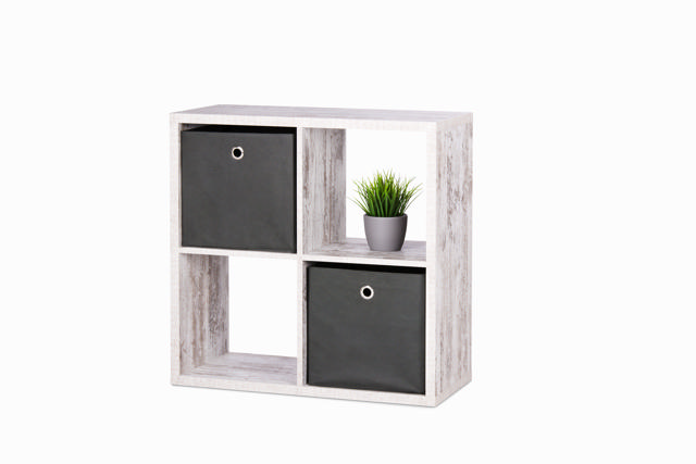 MAX4 2 TIER SHELF 73X73X33CM - WOODEN/WHITE