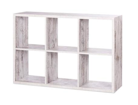 MAX6 3 TIER SHELF 73X107X33CM - WHITE/WOODEN