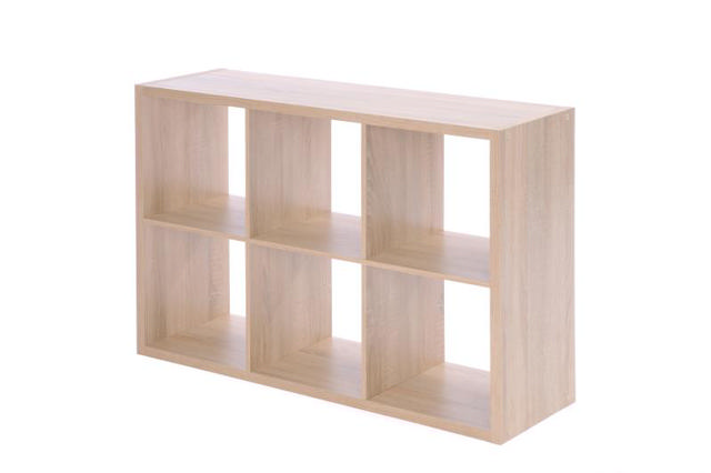 MAX6 3 TIER SHELF 73X107X33CM - OAK