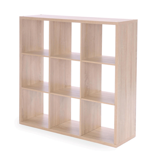 MAX9 3 TIER SHELF 107X107X33CM - OAK