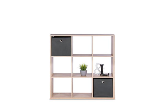 MAX9 3 TIER SHELF 107X107X33CM - OAK