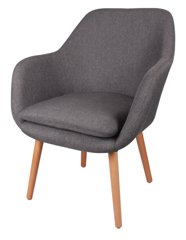 ALYSON FABRIC CHAIR - GREY