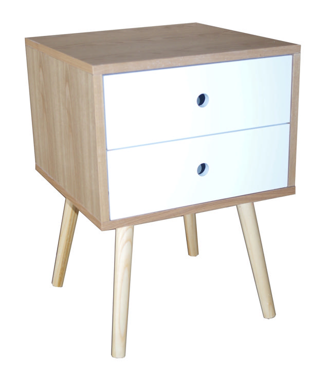 ORLANDO BEDSIDE TABLE 40X40X57CM - WHITE