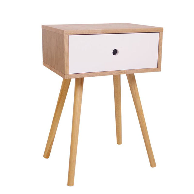 ORLANDO BEDSIDE TABLE 40X30X59CM - WHITE