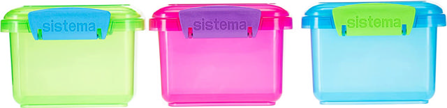 SISTEMA LUNCH BOX COLOR 3PCS RECTANGULAR 400ML