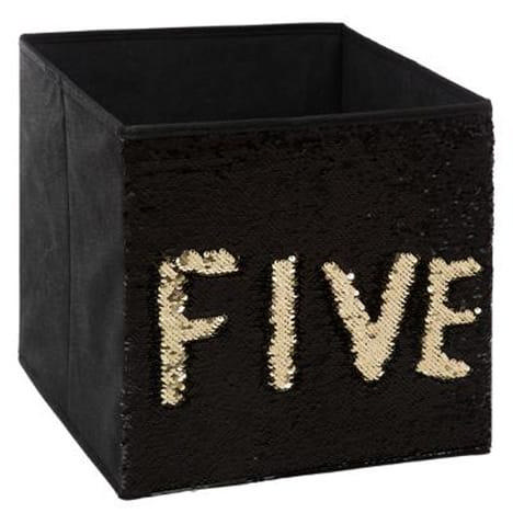 SEQUIN NON WOVEN BOX BLACK