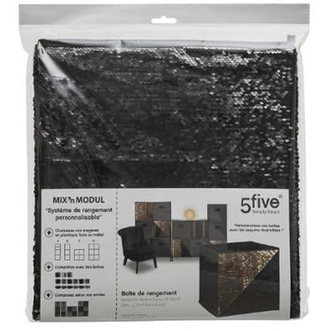 SEQUIN NON WOVEN BOX BLACK