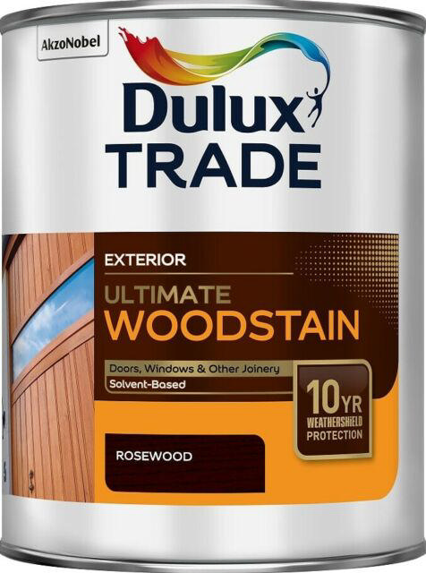 DULUX ULTIMATE WOODSTAIN 1LTR - RICH MAHOGANY ROSEWOOD