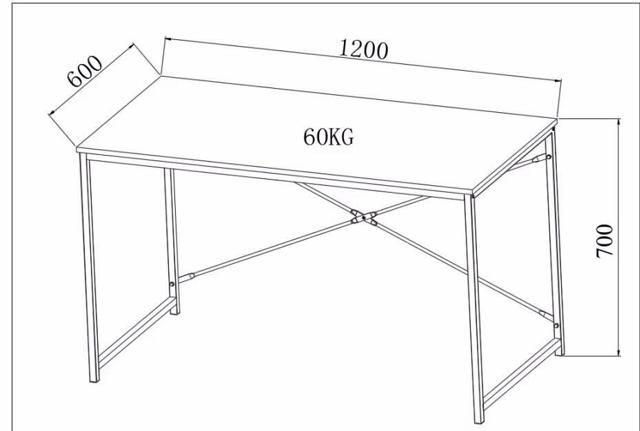 SUPER OFFICE MAROCO OFFICE DESK 120X60X70CM - BLACK