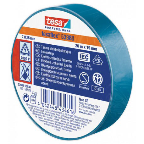 TESA INSULAT TAPE 20MX19MM BLUE