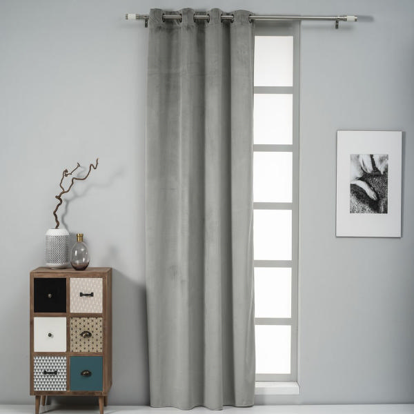 EASYHOME CURTAIN CALISTO GREY 140X260CM