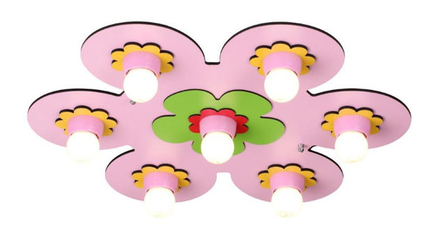 SUPERLIGHTS 'FLOWERS' CHILDREN'S CEILING LIGHT 7xE27