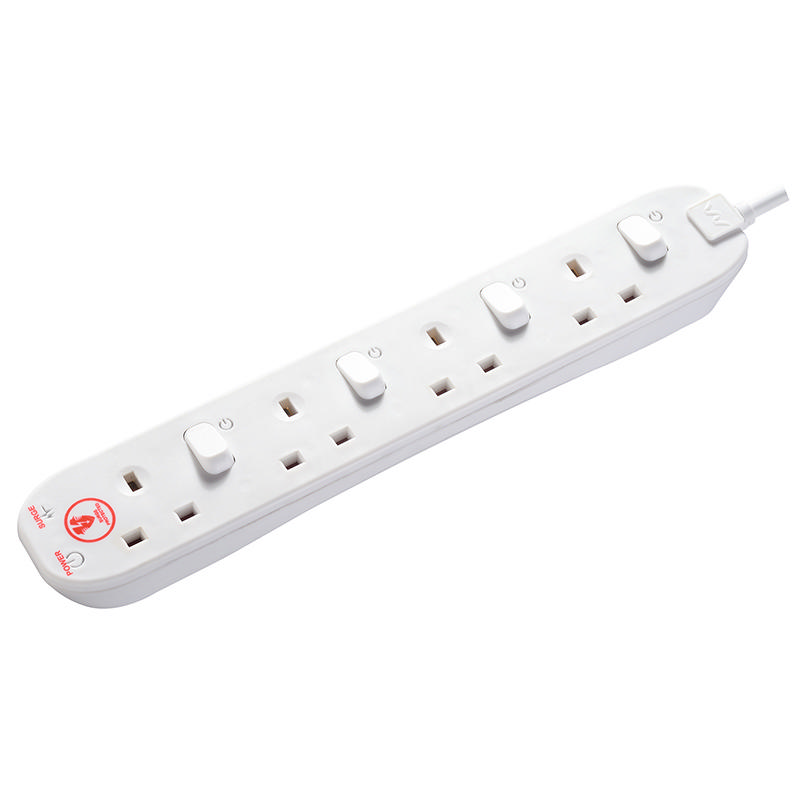 BG MASTERPLUG SURGE EXTENSION WITH 4 SOCKETS