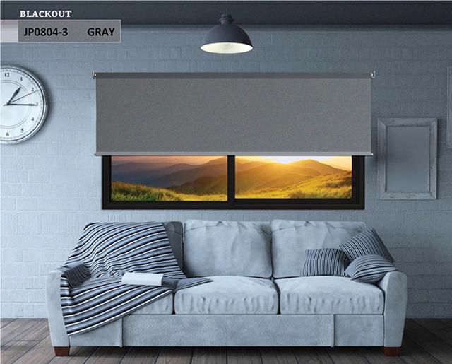 ROLLER BLIND BLACKOUT GRAY  60X160CM