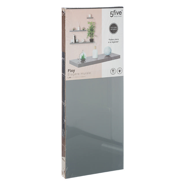 5FIVE 138953F WALL SHELF GREY 60CM