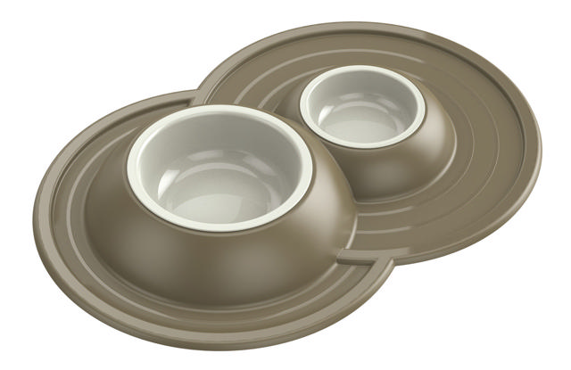 GEORPLAST ANTI-DIRT SOFT HOLDER WITH 2 BOWLS