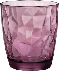 BORMIOLI ROCCO DIAMOND WATER GLASS 30CL PURPLE