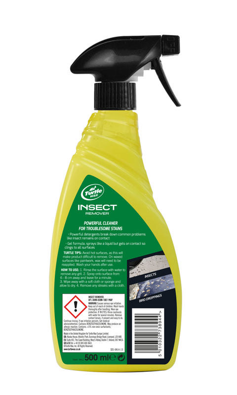 TURTLE WAX ΚΑΘΑΡΙΣΤΙΚΟ ΕΝΤΟΜΩΝ & ΠΙΣΣΑΣ 500ML