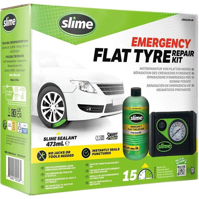 SLIME SMART REPAIR EMERGENCY FLAT TYRE KIT