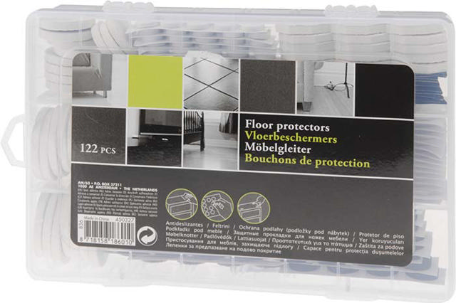 FLOOR PROTECTIVE NON SLIP SET 122PCS IN PVC BOX