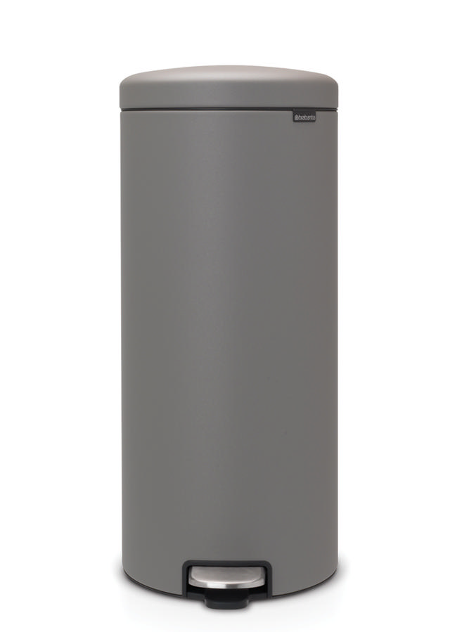 BRABANTIA PEDAL BIN NEWICON, LUXURY EDITION, 30 LITRE - MINERAL CONCRETE GREY