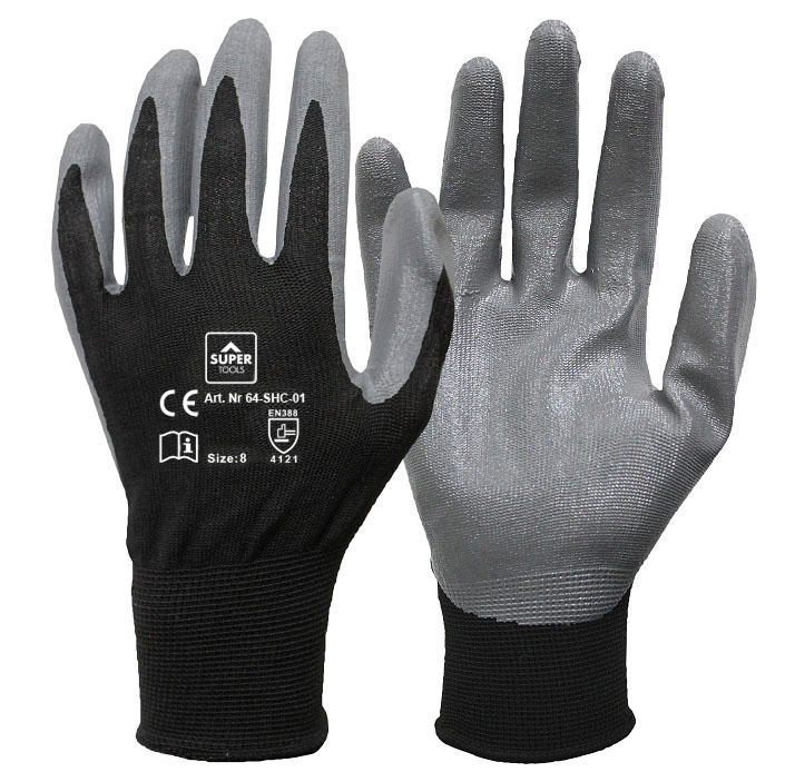 SUPER NITRILE GLOVES 11 GREY