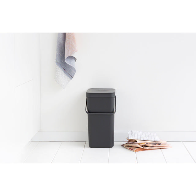 BRABANTIA SORT & GO ΚΑΔΟΣ ΑΠΟΡΡΙΜΑΤΩΝ 16L ΣΚΟΥΡΟ ΓΚΡΙ